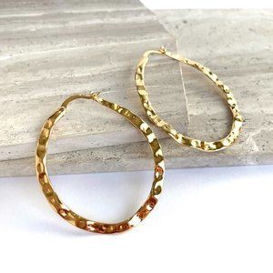 New ~ Anthropologie Edison Hoop Earrings
